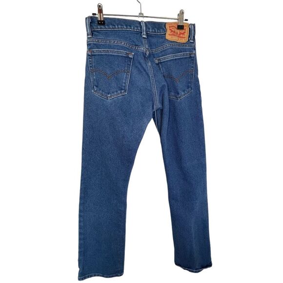 Vintage Levi 517 Medium Wash Bootcut Sturdy Denim Jeans - Picture 4 of 5